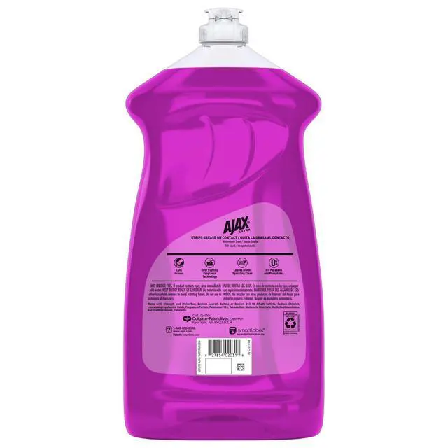 Alt view image 5 of 6 - Ajax Ultra Liquid Dish Soap, Strips Grease, Mess-Free, Easy-Flip Cap, Watermelon Scent, 52 fl oz