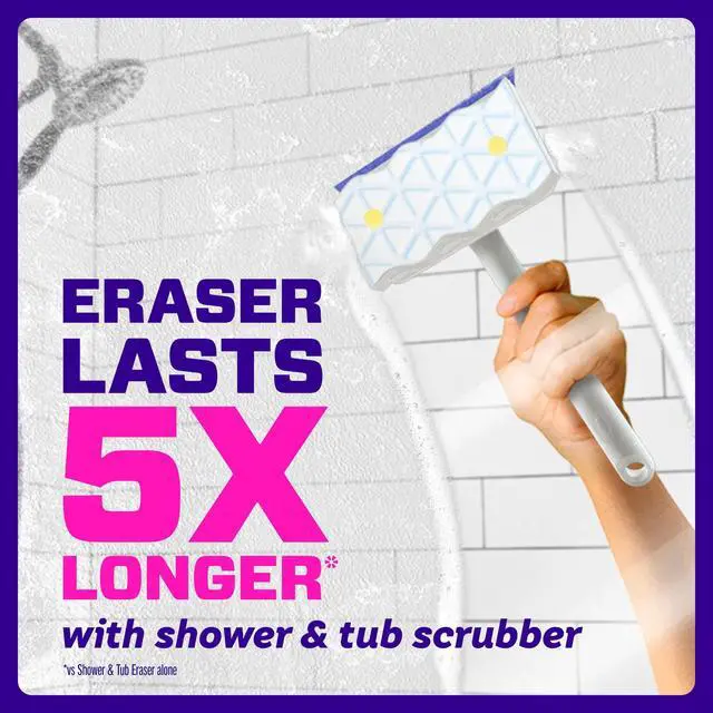 Alt view image 5 of 6 - Mr. Clean Magic Eraser Sponge, Shower & Tub Cleaner, Lemon, 3 Count