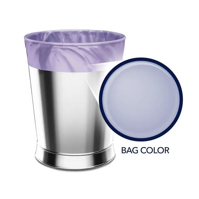 Alt view image 6 of 6 - Color Scents 4 Gallon Bathroom Trash Bags Lavender Scent, Microban, Twist Tie, 80 Count
