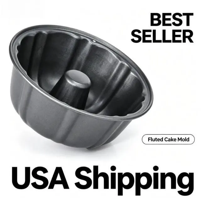 Main image of Mainstays 6 inch Mini Fluted Cake Pan, Carbon Steel