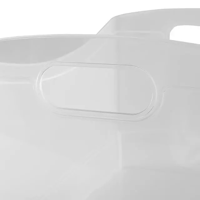 Alt view image 2 of 6 - Utility Storage Organizer Bin, Clear Plastic, Built-In Handles, 15 in x 10 in x 9.5 in