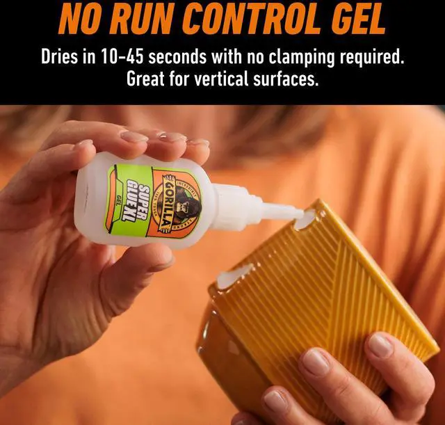 Alt view image 4 of 6 - Gorilla Glue Super Glue Gel (15g) Clear Color, Pack of 1