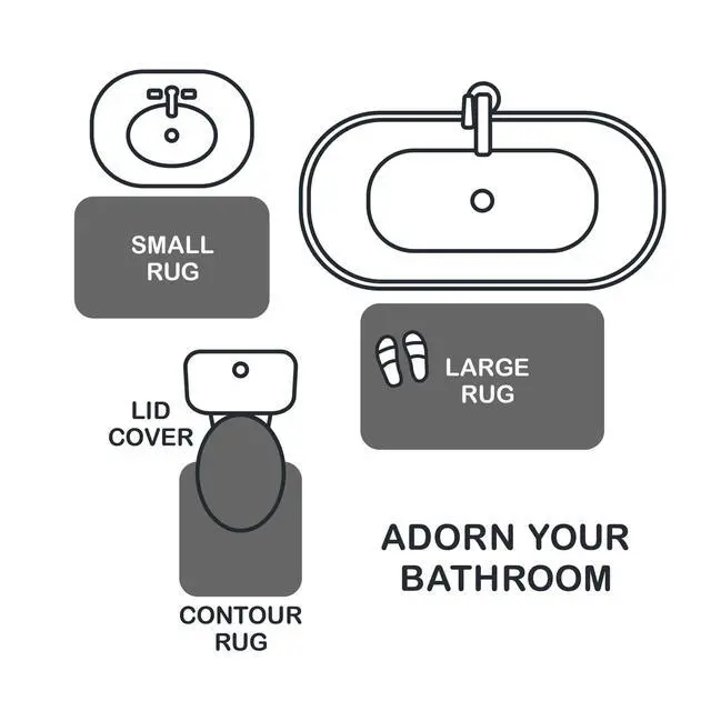 Alt view image 4 of 6 - Mainstays Basic Polyester Toilet Lid Cover, Black, 19" x 22"
