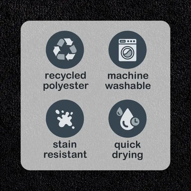 Alt view image 5 of 6 - Mainstays Basic Polyester Toilet Lid Cover, Black, 19" x 22"