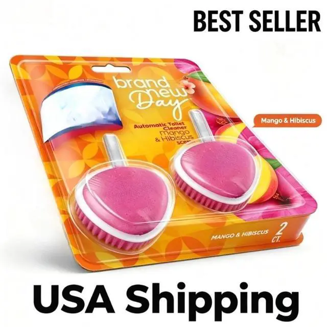 Main image of Lysol® Automatic Toilet Bowl Cleaner, Brand New Day, Mango & Hibiscus, 2 count