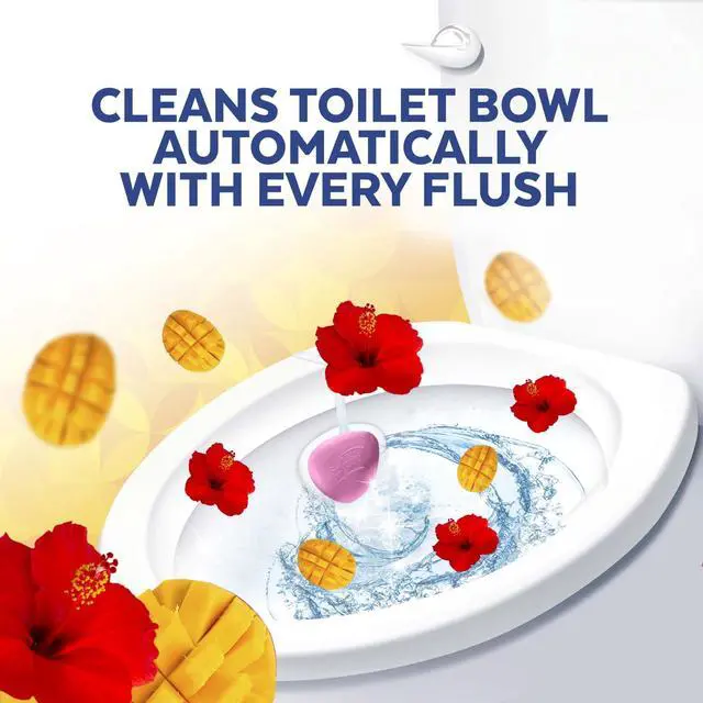 Alt view image 4 of 6 - Lysol® Automatic Toilet Bowl Cleaner, Brand New Day, Mango & Hibiscus, 2 count