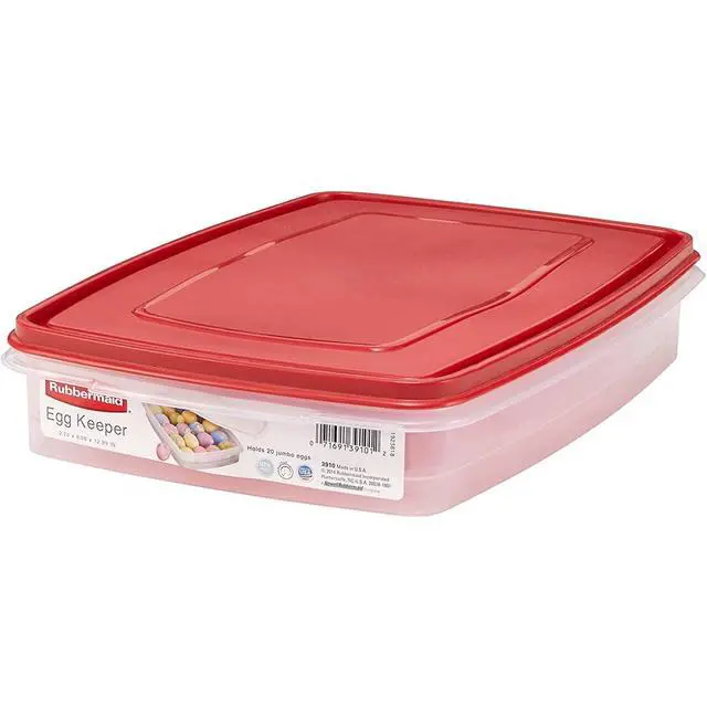 Alt view image 6 of 6 - Rubbermaid Egg Keeper Food Storage Container, Clear/Red, 1 Count