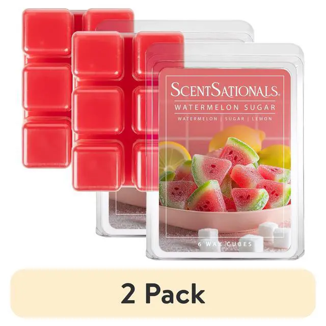 Alt view image 3 of 6 - (2 pack) Watermelon Sugar Scented Wax Melts, ScentSationals, 2.5 oz