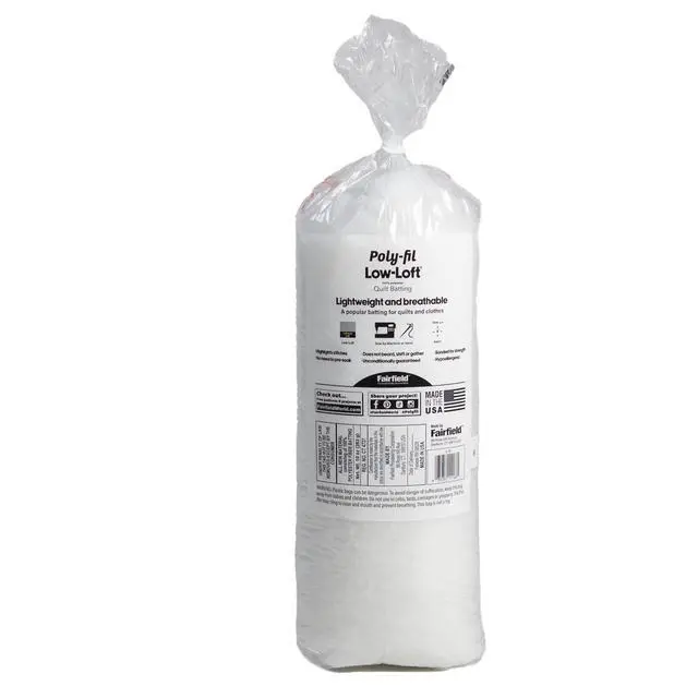 Alt view image 3 of 6 - Fairfield Poly-Fil Low Loft Quilt Batting, Premium Polyester Batting for Quilting, Ideal for Queen-Size and Other Small Projects, Quilting Supplies, Large, 90" X 108", Single Pack