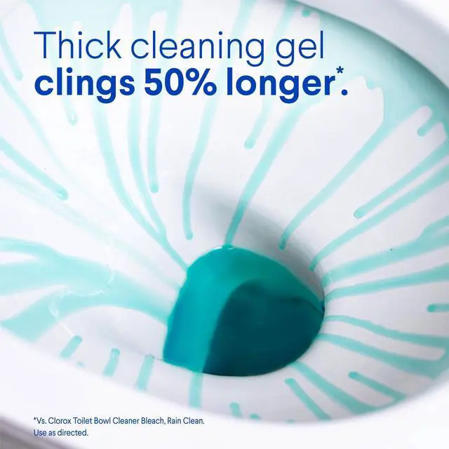 Alt view image 4 of 6 - Clorox Toilet Bowl Cleaner Clinging Bleach Gel, Ocean Mist, 24 fl oz, 2 Pack