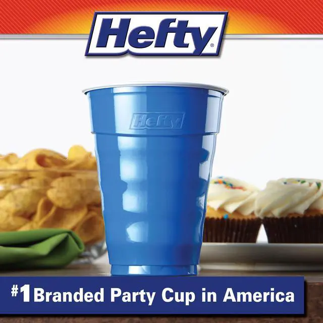 Alt view image 4 of 6 - Hefty Party On Disposable Plastic Party Cups, Blue, 18 oz., 40 Count