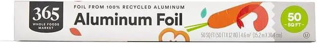 Alt view image 2 of 3 - 365 by Whole Foods Market, Aluminum Foil, 100 % Recycled, 50 Sq Ft