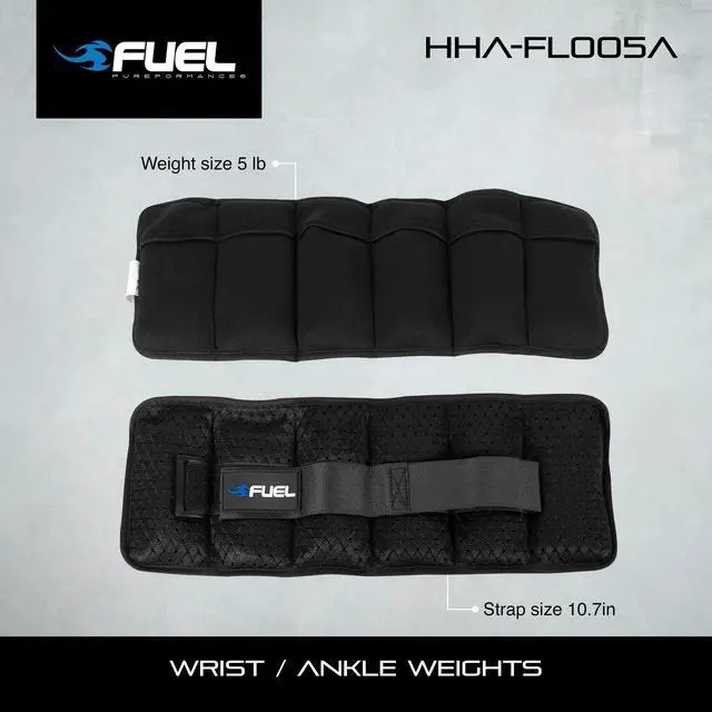 Alt view image 6 of 6 - Fuel Pureformance Unisex Adjustable Wrist/Ankle Weights, 2.5-Pound Pair (5lb Total - 6 Removable Weight Packs)