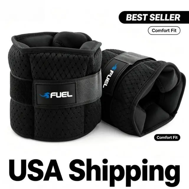 Main image of Fuel Pureformance Unisex Adjustable Wrist/Ankle Weights, 2.5-Pound Pair (5lb Total - 6 Removable Weight Packs)