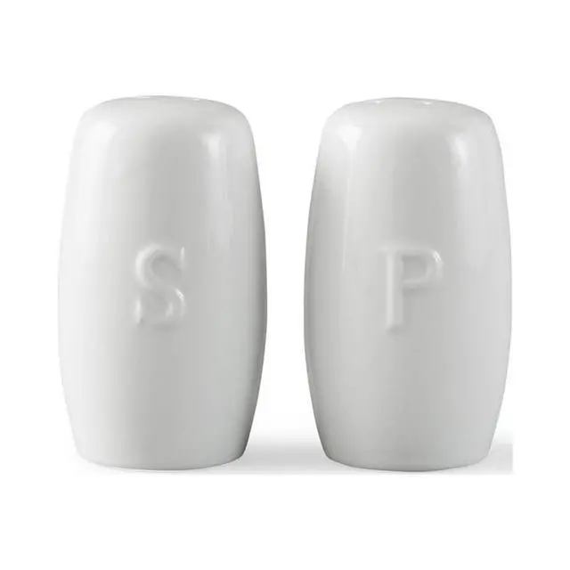 Alt view image 3 of 5 - Better Homes & Gardens Porcelain Embossed Salt & Pepper Shaker Set
