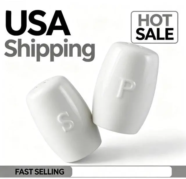 Main image of Better Homes & Gardens Porcelain Embossed Salt & Pepper Shaker Set