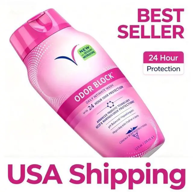 Main image of Vagisil Feminine Wash for Intimate Area Hygiene, Odor Block, Gynecologist Tested, Hypoallergenic, 12 fl oz,