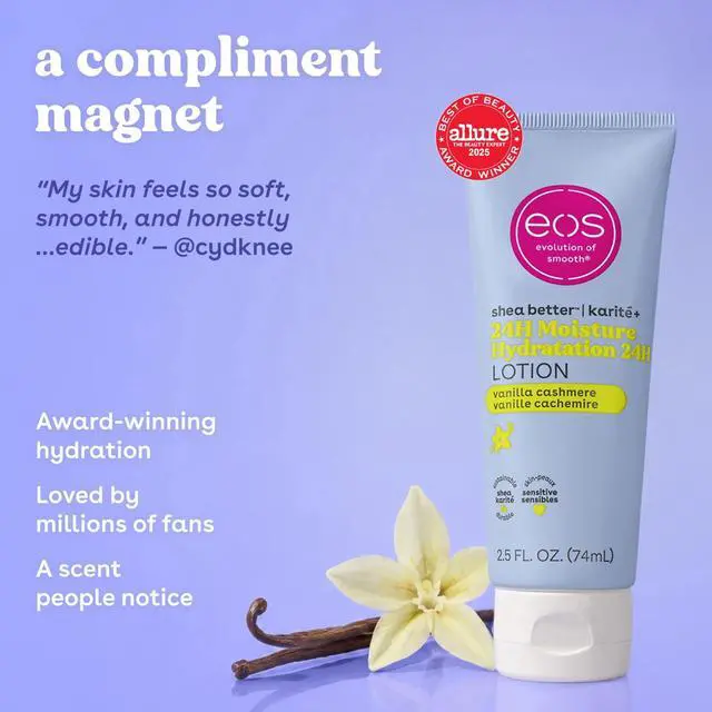 Alt view image 6 of 6 - eos Shea Better Travel Size Body Lotion- Vanilla Cashmere, 2.5 fl oz