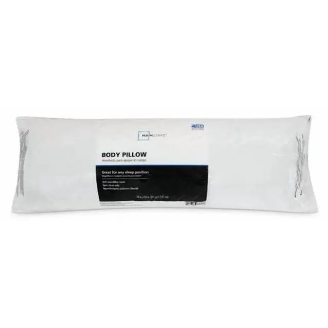 Alt view image 5 of 6 - Mainstays Body Pillow - 20"x 54", White, Microfiber, Hypoallergenic