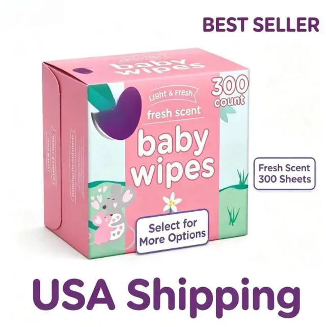 Main image of Parent's Choice Fresh Scent Baby Wipes, 300 Count (Select for More Options)