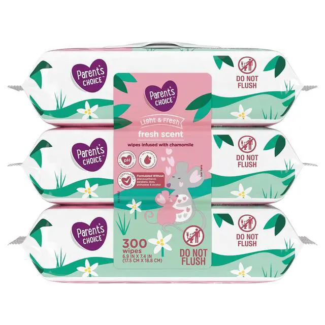 Alt view image 4 of 6 - Parent's Choice Fresh Scent Baby Wipes, 300 Count (Select for More Options)
