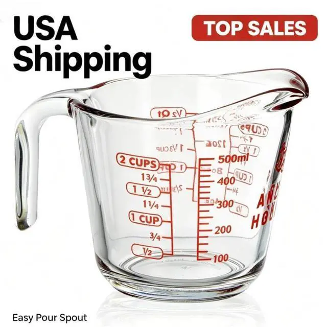 Main image of Anchor Hocking Glass Measuring Cup, 2 Cup