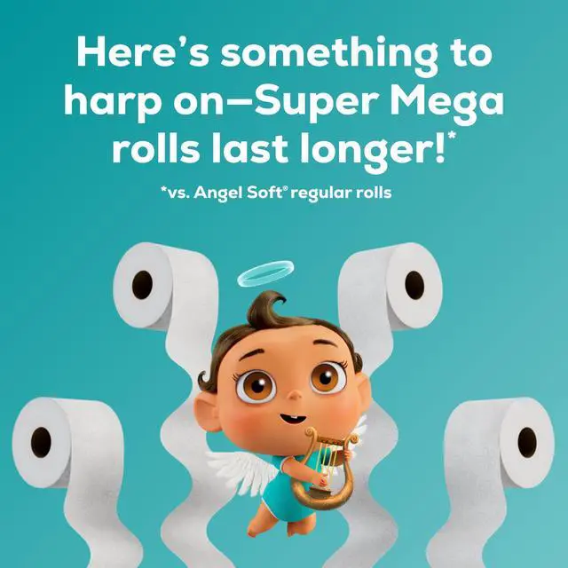 Alt view image 4 of 6 - Angel Soft 2-Ply Toilet Paper, 6 Mega XL Rolls, 480 Sheets Per Roll