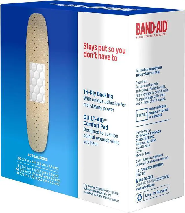 Alt view image 5 of 6 - BAND-AID Brand Tru-Stay Sheer Adhesive Bandages, Assorted Sizes, 80 Count | Dependable Lightweight Protection, Sterile Wound Care for Minor Cuts & Scrapes, First Aid Kit Essential, Flexible Comfort