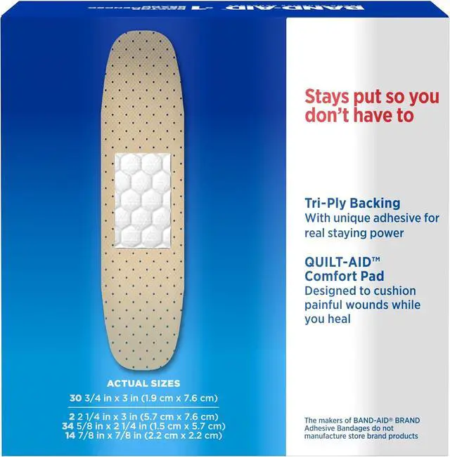 Alt view image 6 of 6 - BAND-AID Brand Tru-Stay Sheer Adhesive Bandages, Assorted Sizes, 80 Count | Dependable Lightweight Protection, Sterile Wound Care for Minor Cuts & Scrapes, First Aid Kit Essential, Flexible Comfort