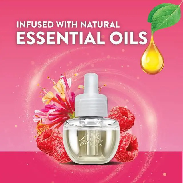Alt view image 4 of 6 - Air Wick Plug-in Scented Oil Warmer Air Freshener Refills, Honeysuckle & Raspberry, 4 Count