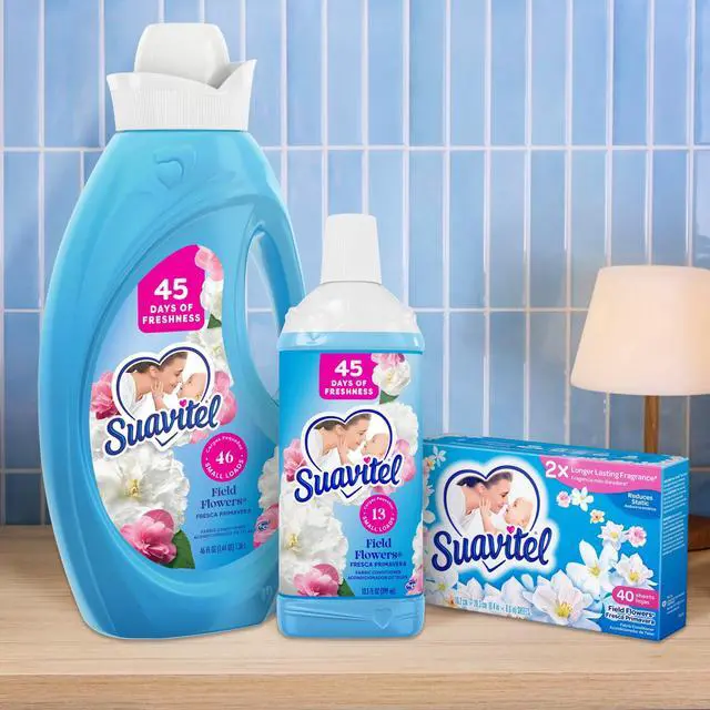 Alt view image 6 of 6 - Suavitel Fabric Conditioner, Liquid Fabric Softener, 45 Days of Freshness, Field Flowers Scent, 105 fl oz