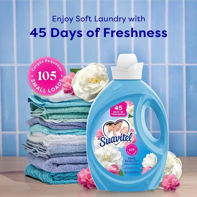Main image of Suavitel Fabric Conditioner, Liquid Fabric Softener, 45 Days of Freshness, Field Flowers Scent, 105 fl oz