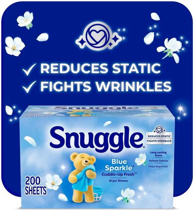 Main image of Snuggle Blue Sparkle Cuddle Up Fresh Dryer Sheets, 200 Count