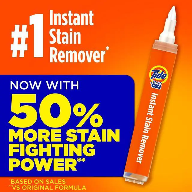 Alt view image 2 of 6 - Tide To Go Instant Laundry Stain Remover Pen and Spot Cleaner, Travel Size Stain Sticks, Fresh, 1.01 fl oz, 3 Count
