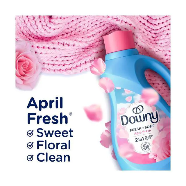 Alt view image 6 of 6 - Downy Liquid Fabric Softener and Conditioner, April Fresh Scent, 140 fl oz, 190 Loads