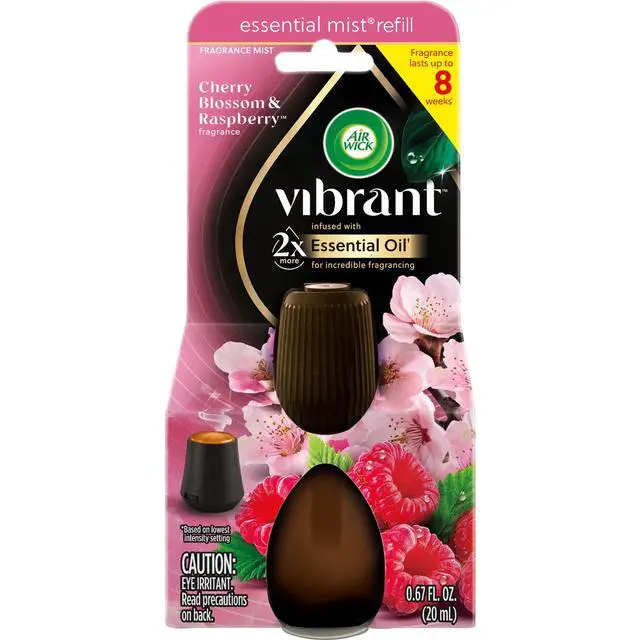 Alt view image 4 of 5 - Air Wick Essential Mist Vibrant Scented Oil Air Freshener Diffuser Refill, Cherry Blossom and Raspberry, 1 Count