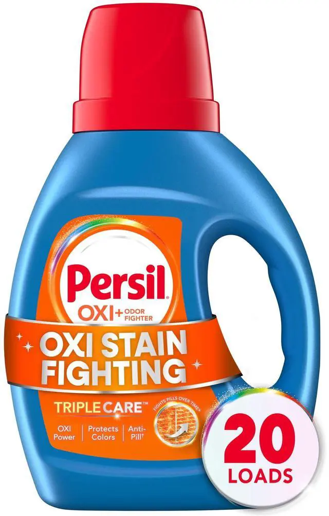 Alt view image 4 of 6 - Persil Advanced Clean Oxi+Odor Fighter Liquid Laundry Detergent, 34 fl oz, 20 Loads