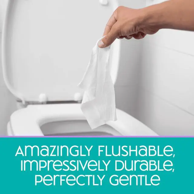 Alt view image 4 of 6 - Nice 'N CLEAN SecureFLUSH Alcohol Free Flushable Wipes, Gentle for Sensitive Skin, 3 Flip-Top Packs (126 Total Wipes)