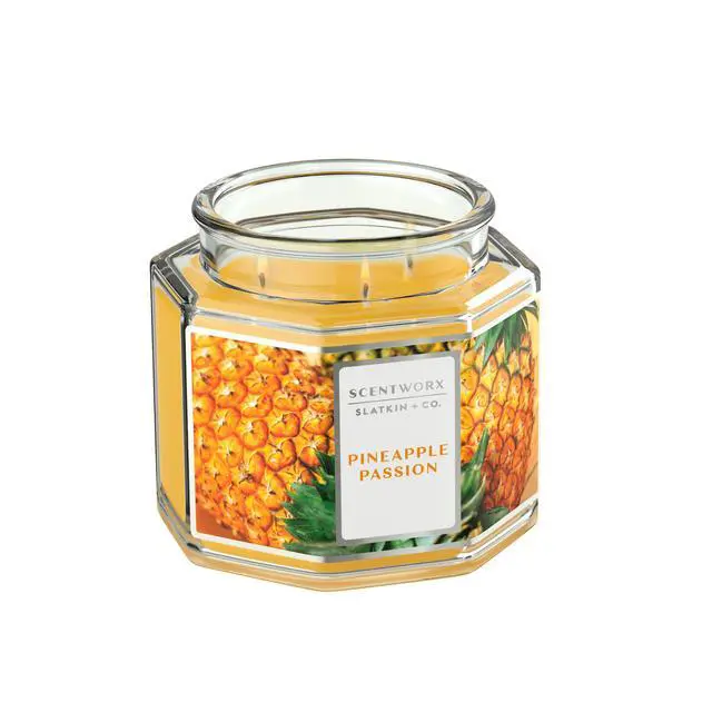 Alt view image 5 of 5 - Scentworx 14.5 oz Pineapple Passion 3-Wick Jar Candle by Slatkin & Co