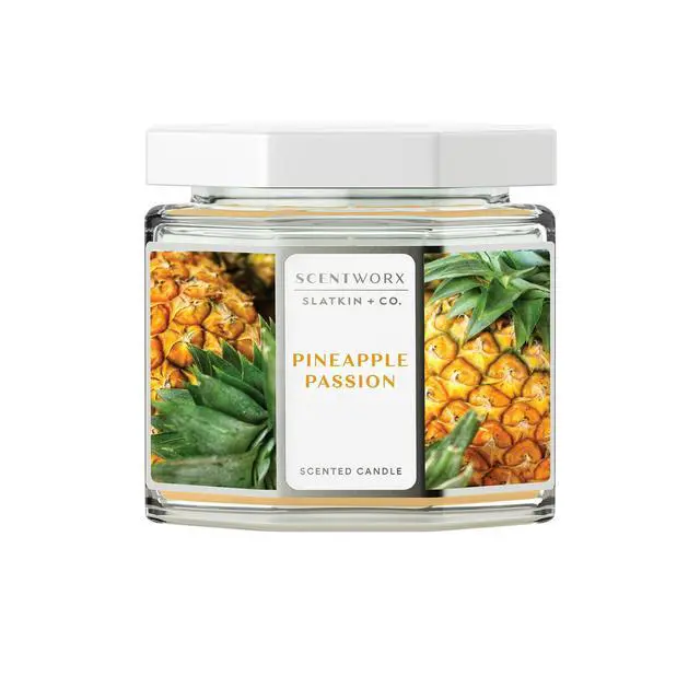 Alt view image 2 of 5 - Scentworx 14.5 oz Pineapple Passion 3-Wick Jar Candle by Slatkin & Co