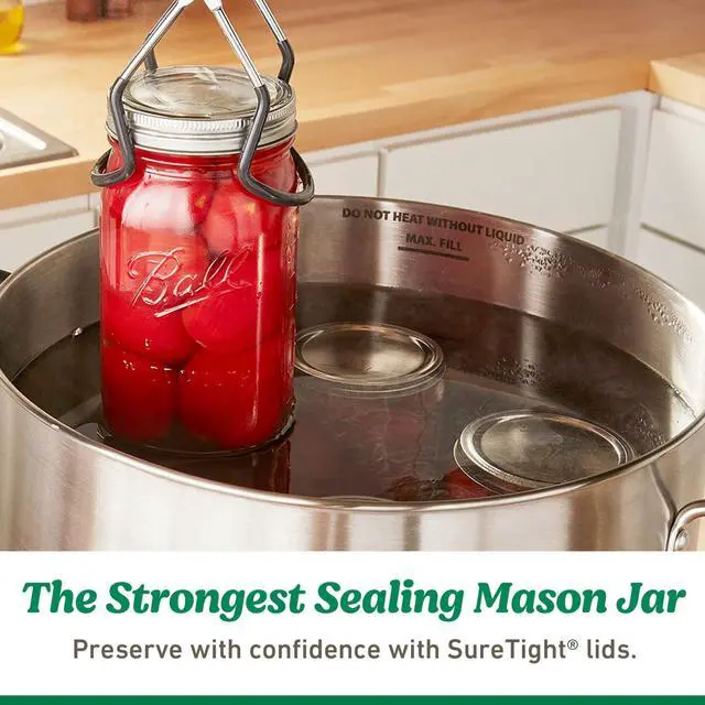 Alt view image 3 of 6 - Ball, Glass Mason Jars with Lids & Bands, Wide Mouth, Clear, 16 oz, 12 Count