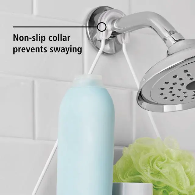 Alt view image 3 of 5 - Mainstays Basic Hanging Shower Caddy with 2 Shelves and Soap Tray, White
