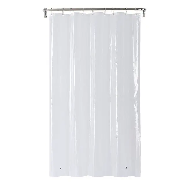 Alt view image 4 of 6 - Mainstays Medium Weight PEVA Shower Liner, 54" x 78" for Bathroom Stall, Clear