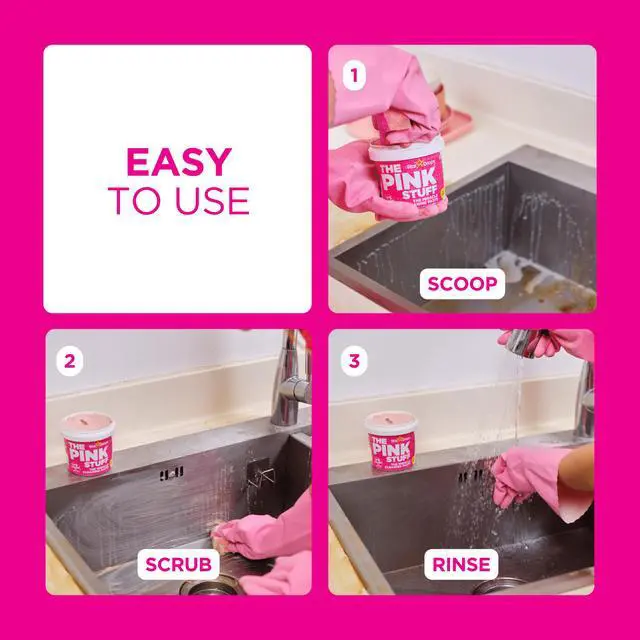 Alt view image 6 of 7 - The Pink Stuff, Miracle Cleaning Paste, All-Purpose Cleaner, 17.63 oz