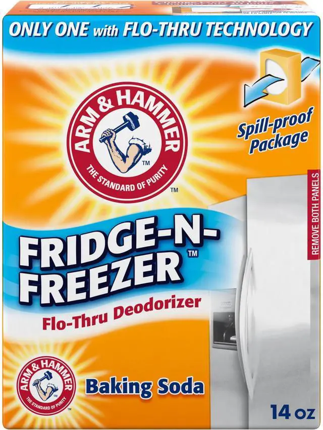 Alt view image 5 of 7 - (5 pack) ARM & HAMMER Baking Soda Fridge-N-Freezer Odor Absorber with Flo-Thru Technology, 14 oz