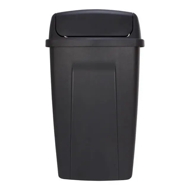 Alt view image 3 of 5 - Mainstays Kitchen Trash Can, 13 Gallon Plastic Garbage Bin with Swing Top Lid, Black