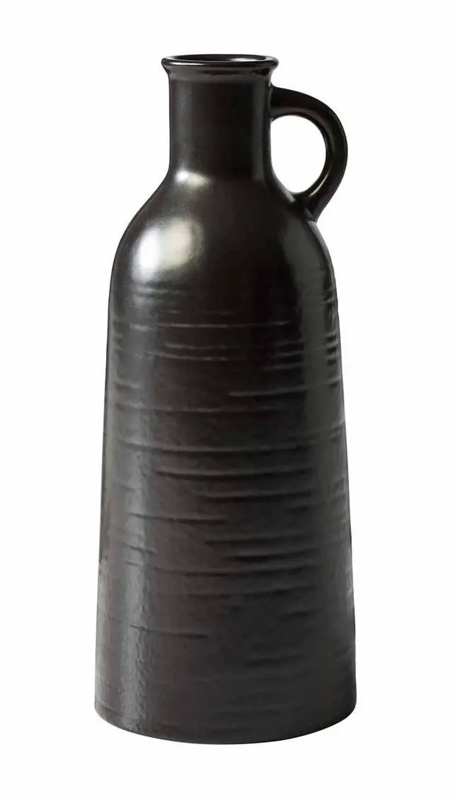 Alt view image 2 of 5 - Better Homes & Gardens 8" Black Ceramic Jug Vase