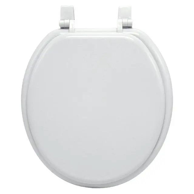 Alt view image 6 of 6 - Mainstays Molded Wood Toilet Seat, White, Single Seat