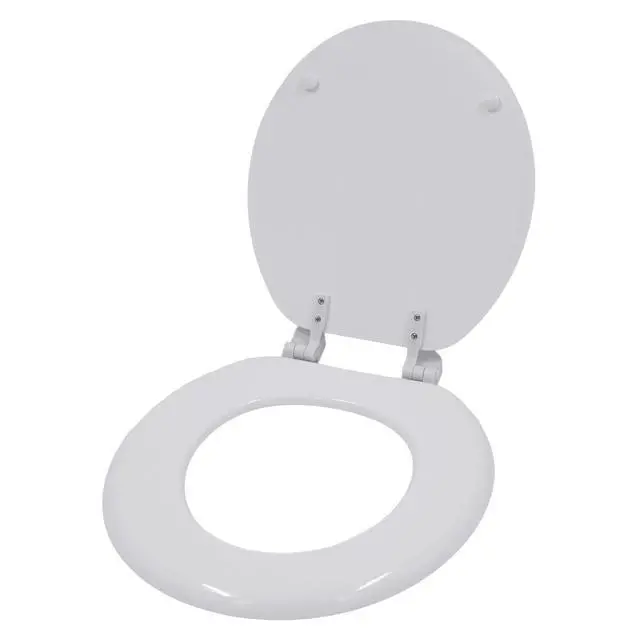 Alt view image 3 of 6 - Mainstays Molded Wood Toilet Seat, White, Single Seat