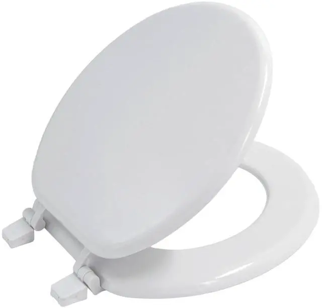 Main image of Mainstays Molded Wood Toilet Seat, White, Single Seat
